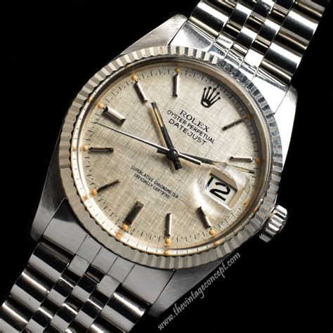 rolex 16014 linen dial|Rolex oyster perpetual datejust 16014.